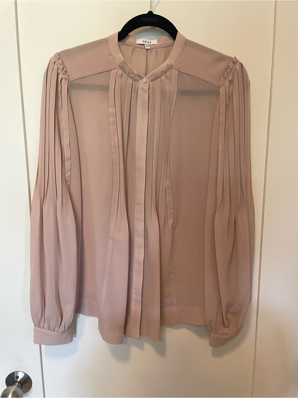 REISS Handen Pleated Blouse UK 10 / US 6 $239 - Picture 9 of 9